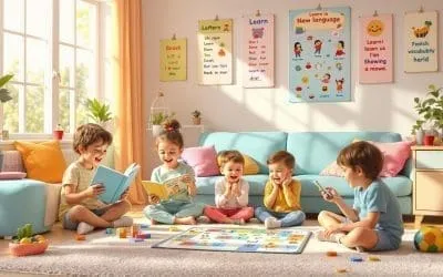 5 طرق ممتعة يمكن للأطفال من خلالها تعلم لغة جديدة في المنزل